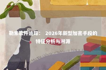 勒索软件追踪： 2026年新型加密手段的特征分析与溯源 